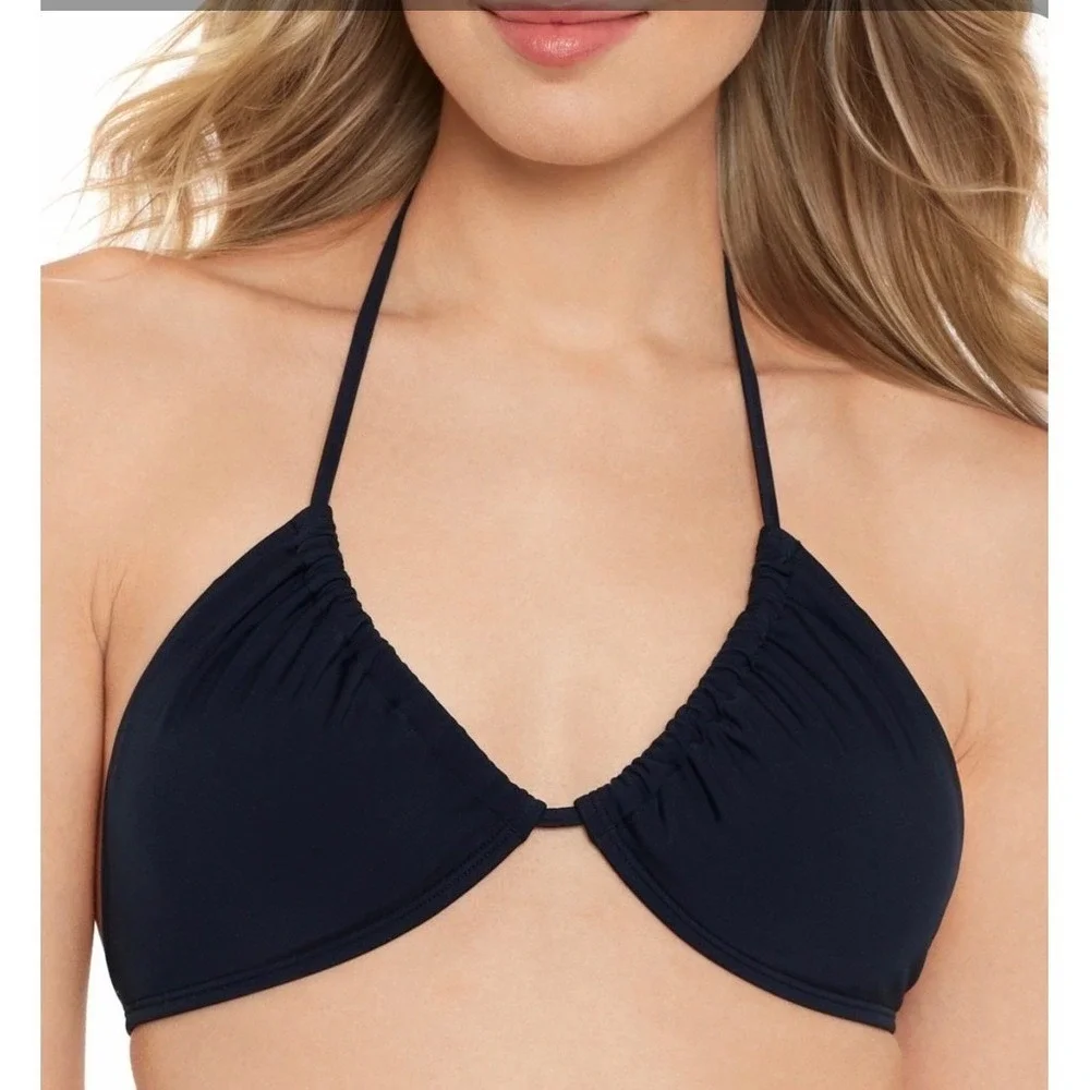 Salt + Cove Womens Black Multi-Way Triangle Bikini Top Swimwear Medium‎ NEW